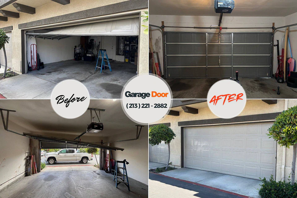 Before and after: garage door repair David City, NE